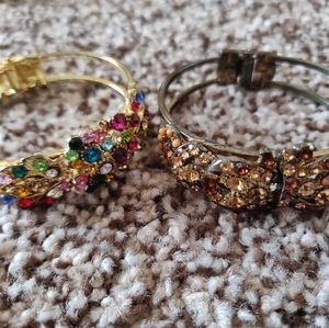 2 Indian Bracelets Brown and Colorful